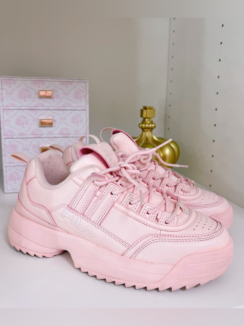 Fila Women's Pink Athletic Sneakers Sneakers 8